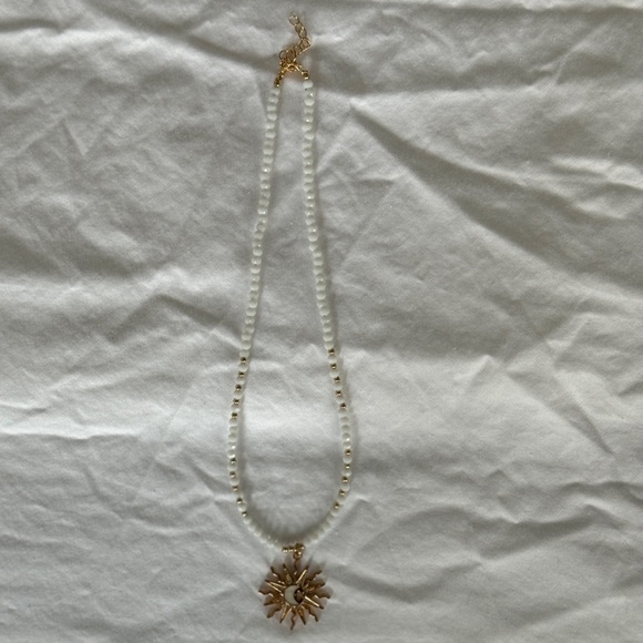 Beaded Necklace with Moon Charm - Picture 11 of 11